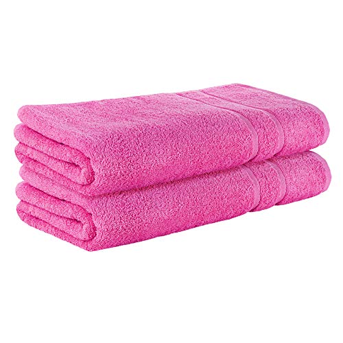 StickandShine 2er SET Premium Frottee Saunatuch 80x200 cm in pink in 500g/m² aus 100% Baumwolle von StickandShine Inh. Christian Müller