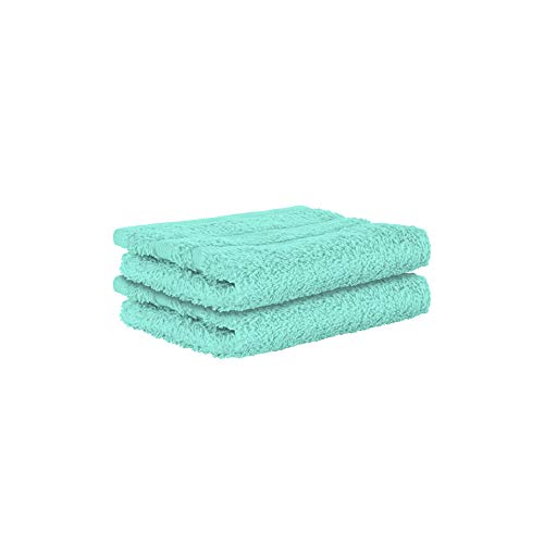 StickandShine 2er SET Premium Frottee Waschhandschuh 15x21 cm in mint in 500g/m² aus 100% Baumwolle von StickandShine Inh. Christian Müller
