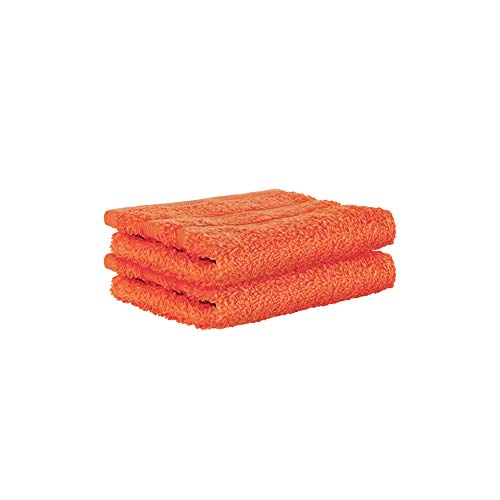 StickandShine 2er Set Premium Frottee Waschhandschuh 15x21 cm in orange in 500g/m² aus 100% Baumwolle von StickandShine Inh. Christian Müller