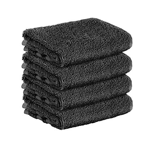 StickandShine 4er SET Premium Frottee Gästehandtuch 30x50 cm in schwarz in 500g/m² aus 100% Baumwolle von StickandShine Inh. Christian Müller