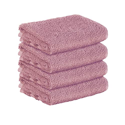StickandShine 4er SET Premium Frottee Gästehandtuch 30x50 cm in Mauve Lila in 500g/m² aus 100% Baumwolle von StickandShine Inh. Christian Müller