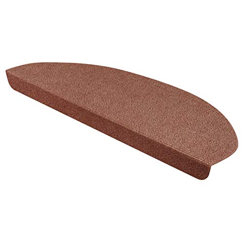StickandShine Stufenmatte in braun halbrund für Treppenstufen, Treppenstufenmatte zum aufkleben von StickandShine Inh. Christian Müller
