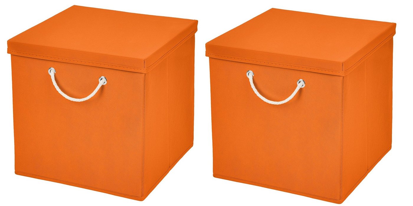 StickandShine Faltbox 2 Stück 30 x 30 x 30 cm Aufbewahrungsbox Stoffboxen Faltbox von StickandShine