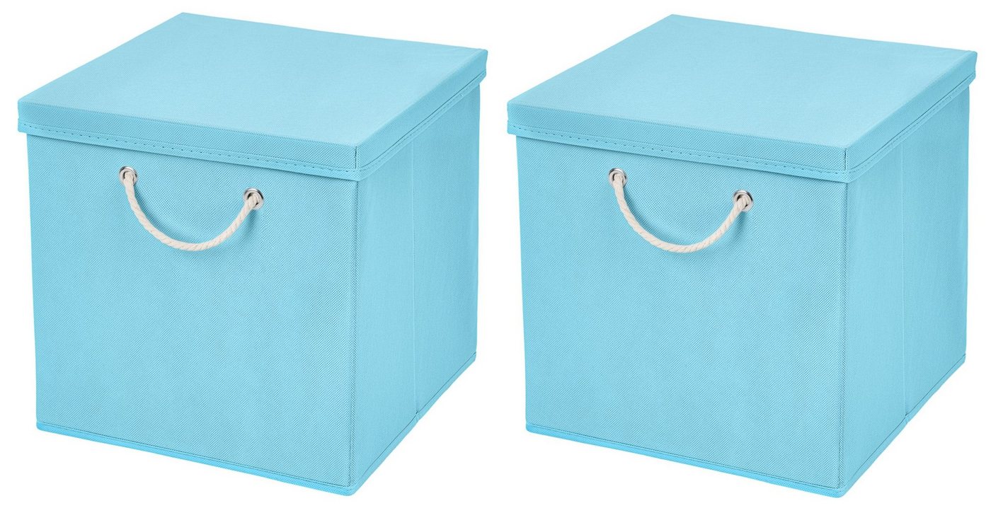 StickandShine Faltbox 2 Stück 30 x 30 x 30 cm Aufbewahrungsbox Stoffboxen Faltbox von StickandShine