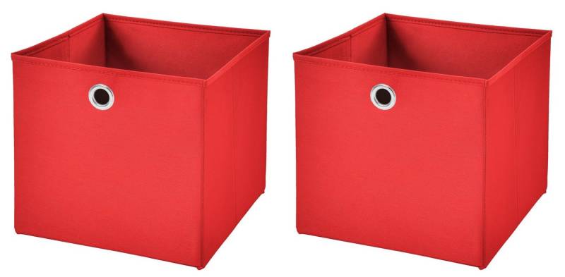 StickandShine Faltbox 2 Stück 33 x 33 x 33 cm Faltbox ohne Deckel Stoffbox Aufbewahrungsbox von StickandShine