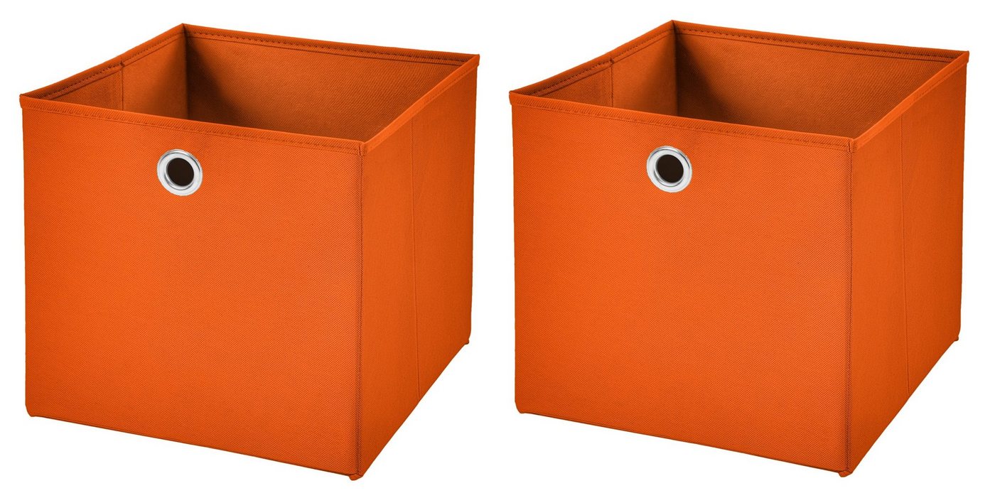 StickandShine Faltbox 2 Stück Faltboxen 28 x 28 x 28 cm faltbar ohne Deckel Stoffbox von StickandShine