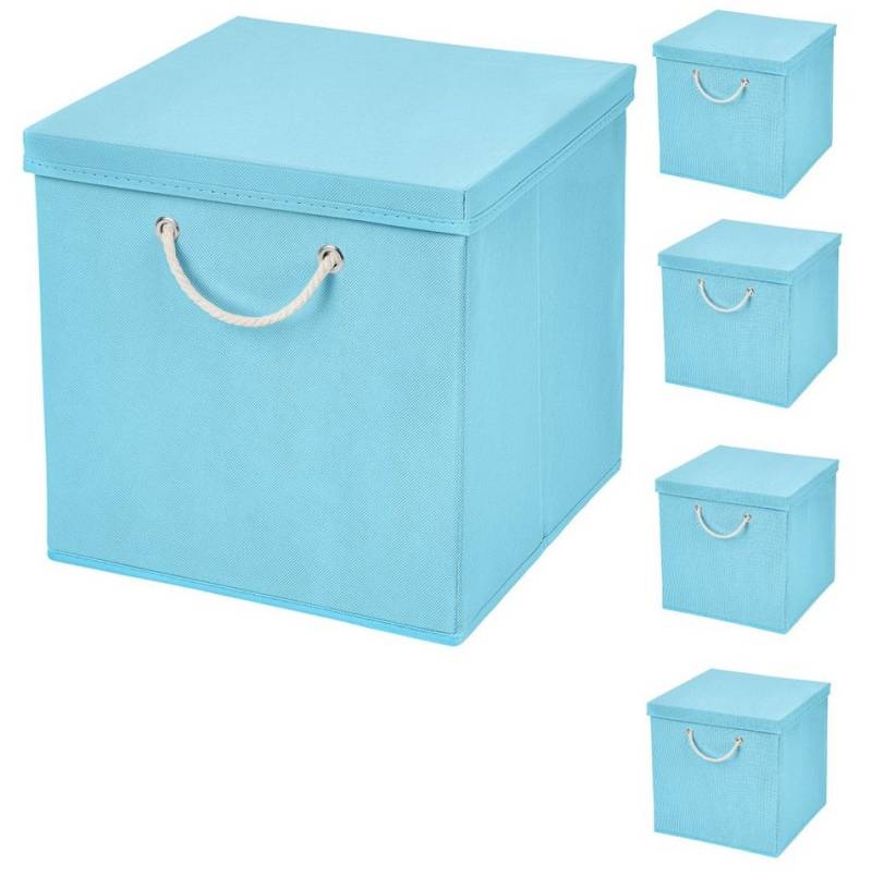 StickandShine Faltbox 5x Faltkiste 30x30x30 cm Aufbewahrungsbox Faltbox Stoffbox von StickandShine