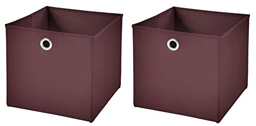 StickandShine 2er Set Braun Faltbox 32 x 32 x 32 cm Aufbewahrungsbox faltbar StickandShine 2er Set Braun Faltbox 32 x 32 x 32 cm Aufbewahrungsbox faltbar von StickandShine