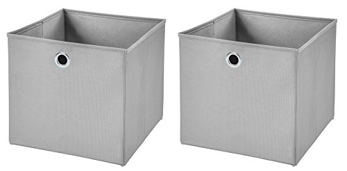 StickandShine 2er Set Hellgrau Faltbox 32 x 32 x 32 cm Aufbewahrungsbox faltbar StickandShine 2er Set Hellgrau Faltbox 32 x 32 x 32 cm Aufbewahrungsbox faltbar von StickandShine