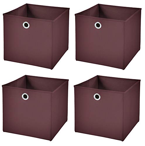 StickandShine 4er Set Braun Faltbox 28 x 28 x 28 cm Aufbewahrungsbox faltbar StickandShine 4er Set Braun Faltbox 28 x 28 x 28 cm Aufbewahrungsbox faltbar von StickandShine