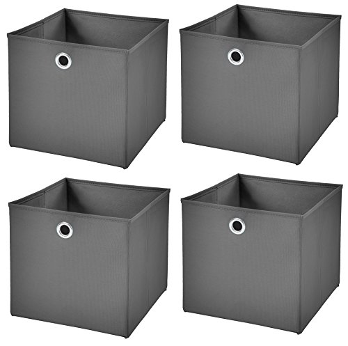 StickandShine 4er Set Dunkelgrau Faltbox 32 x 32 x 32 cm Aufbewahrungsbox faltbar StickandShine 4er Set Dunkelgrau Faltbox 32 x 32 x 32 cm Aufbewahrungsbox faltbar von StickandShine
