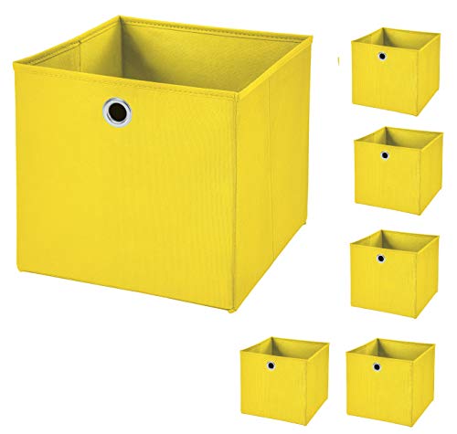 StickandShine 6er Set Gelb Faltbox 28 x 28 x 28 cm Aufbewahrungsbox faltbar StickandShine 6er Set Gelb Faltbox 28 x 28 x 28 cm Aufbewahrungsbox faltbar von StickandShine