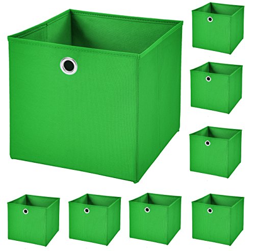StickandShine 8er Set Grün Faltbox 28 x 28 x 28 cm Aufbewahrungsbox faltbar StickandShine 8er Set Grün Faltbox 28 x 28 x 28 cm Aufbewahrungsbox faltbar von StickandShine