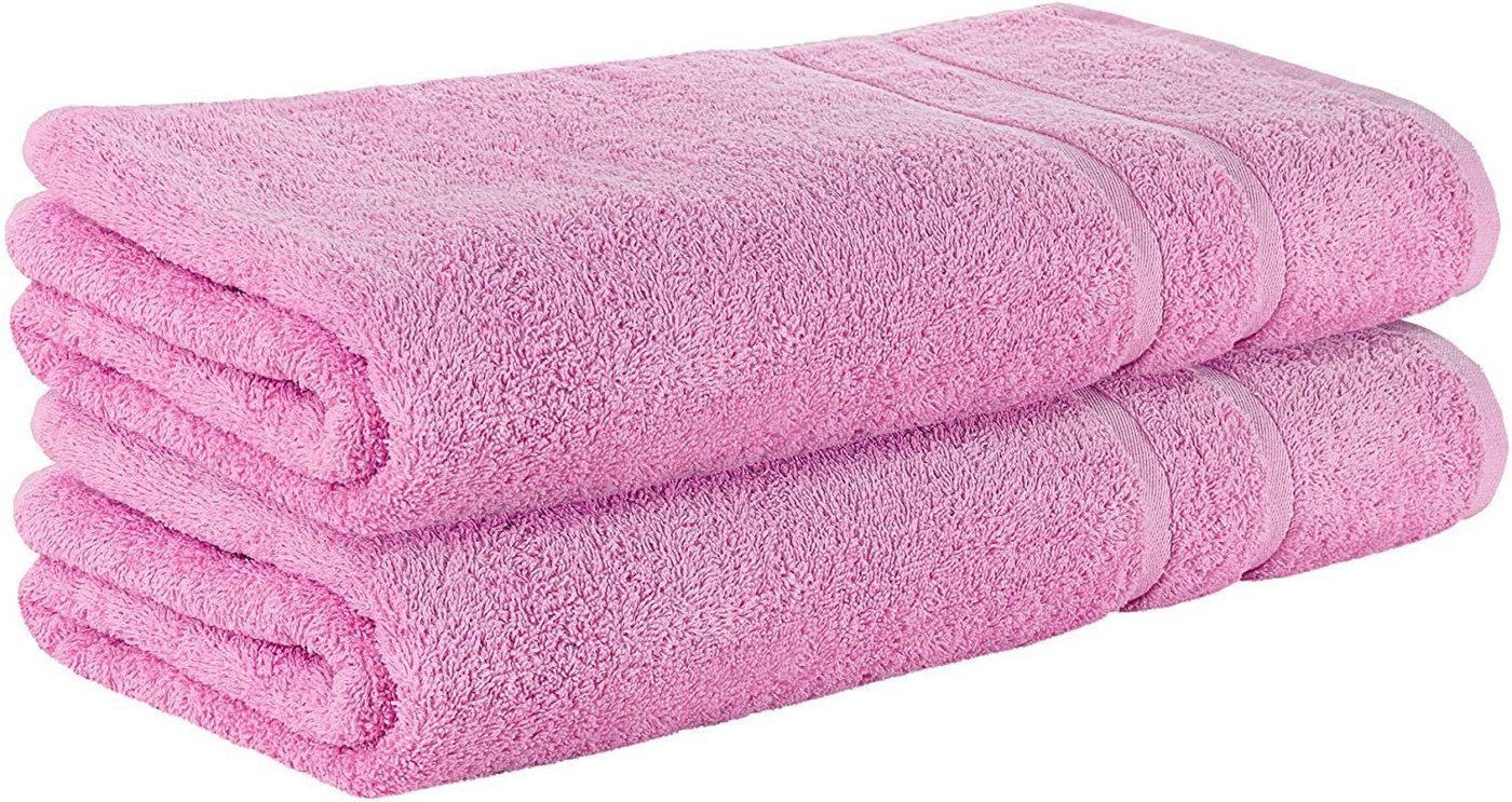 StickandShine Badetuch 2er Set Premium Frottee Badetuch 100x150 cm Baumwolle Frottee, 100% Baumwolle 500GSM Frottee von StickandShine