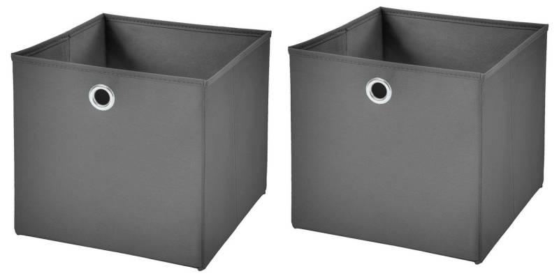 StickandShine Faltbox 2 Stück 33 x 33 x 33 cm Faltbox ohne Deckel Stoffbox Aufbewahrungsbox von StickandShine