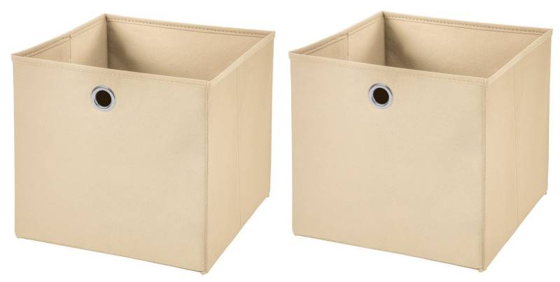StickandShine Faltbox 2 Stück 33 x 33 x 33 cm Faltbox ohne Deckel Stoffbox Aufbewahrungsbox von StickandShine