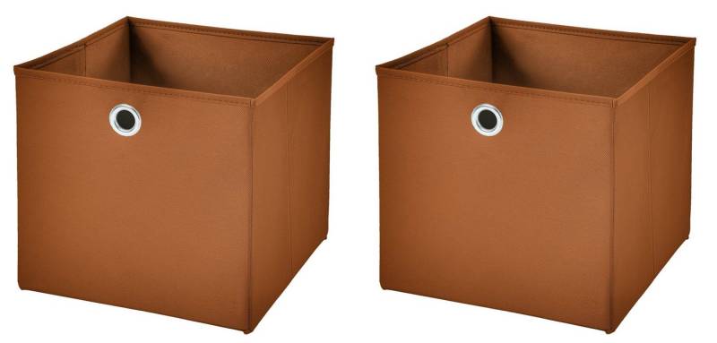 StickandShine Faltbox 2 Stück 33 x 33 x 33 cm Faltbox ohne Deckel Stoffbox Aufbewahrungsbox von StickandShine