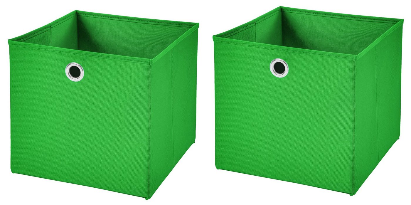 StickandShine Faltbox 2 Stück 33 x 33 x 33 cm Faltbox ohne Deckel Stoffbox Aufbewahrungsbox von StickandShine