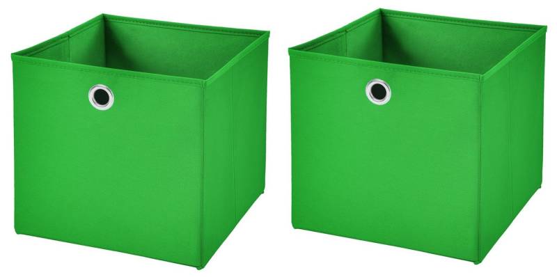 StickandShine Faltbox 2 Stück 33 x 33 x 33 cm Faltbox ohne Deckel Stoffbox Aufbewahrungsbox von StickandShine