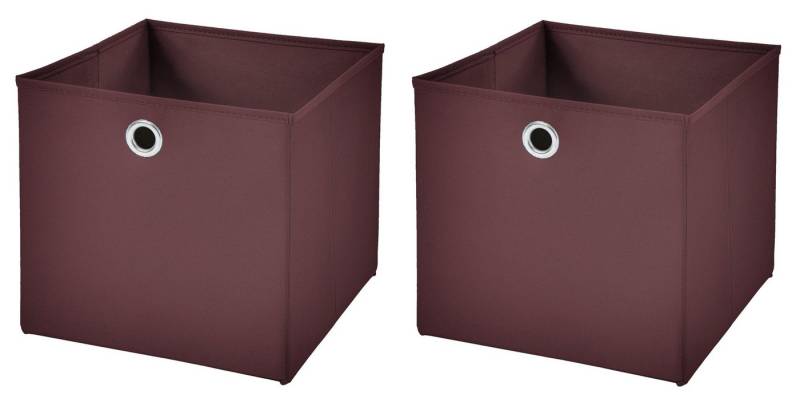 StickandShine Faltbox 2 Stück 33 x 33 x 33 cm Faltbox ohne Deckel Stoffbox Aufbewahrungsbox von StickandShine