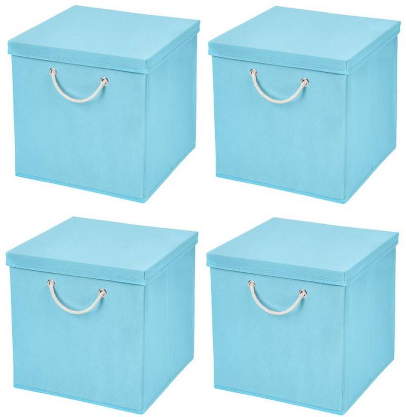 StickandShine Faltbox 4 Stück 30 x 30 x 30 cm Aufbewahrungsbox Stoffboxen Faltbox von StickandShine