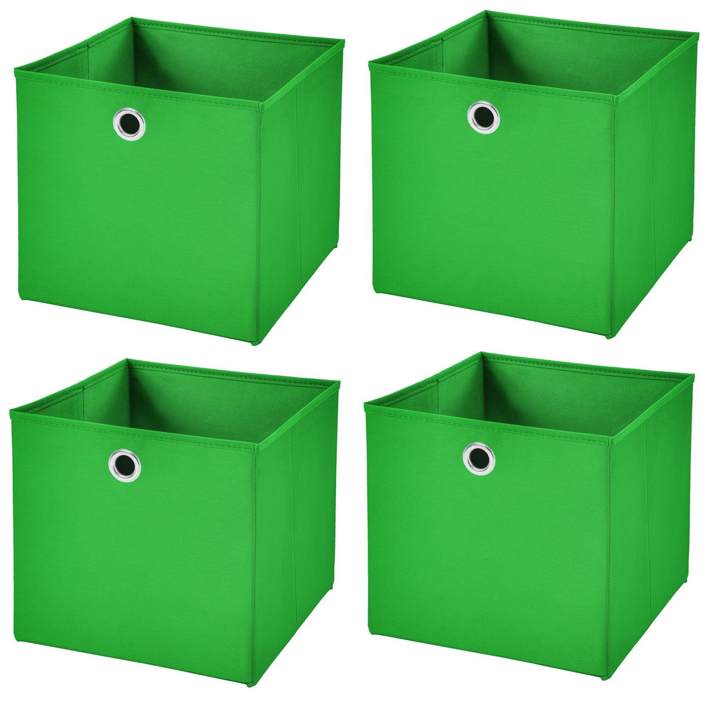 StickandShine Faltbox 4 Stück 32 x 32 x 32 cm Faltbox ohne Deckel Stoffbox Aufbewahrungsbox von StickandShine