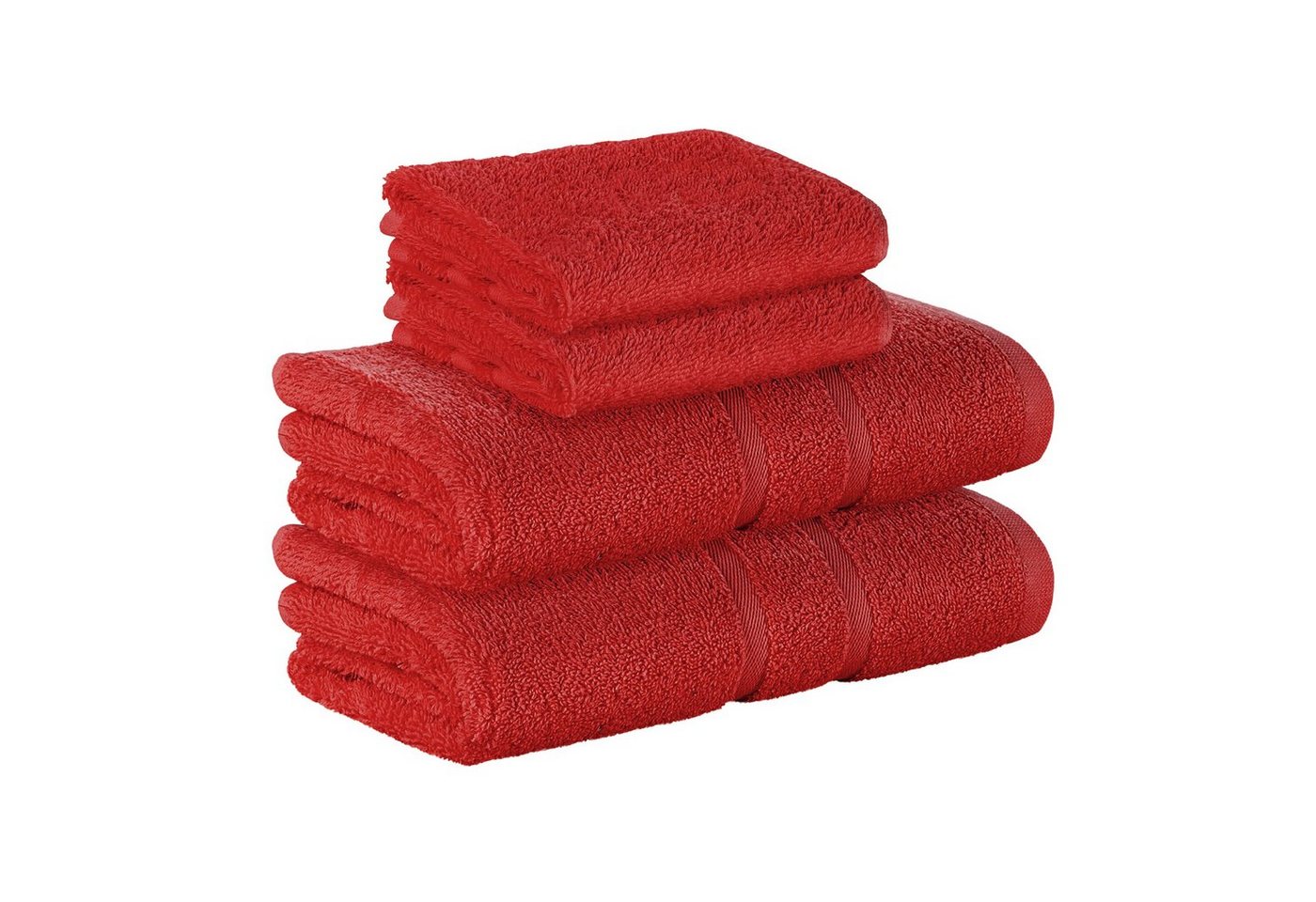 StickandShine Handtuch 2x Gästehandtuch 2x Handtücher als SET in verschiedenen Farben (4 Teilig) 100% Baumwolle 500 GSM Frottee 4er Handtuch Pack, 100% Baumwolle 500GSM von StickandShine