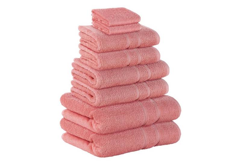 StickandShine Handtuch Set 2x Gästehandtuch 2x Handtücher 2x Duschtücher 2x Bade SET Frottee, 100% Baumwolle 500 GSM von StickandShine