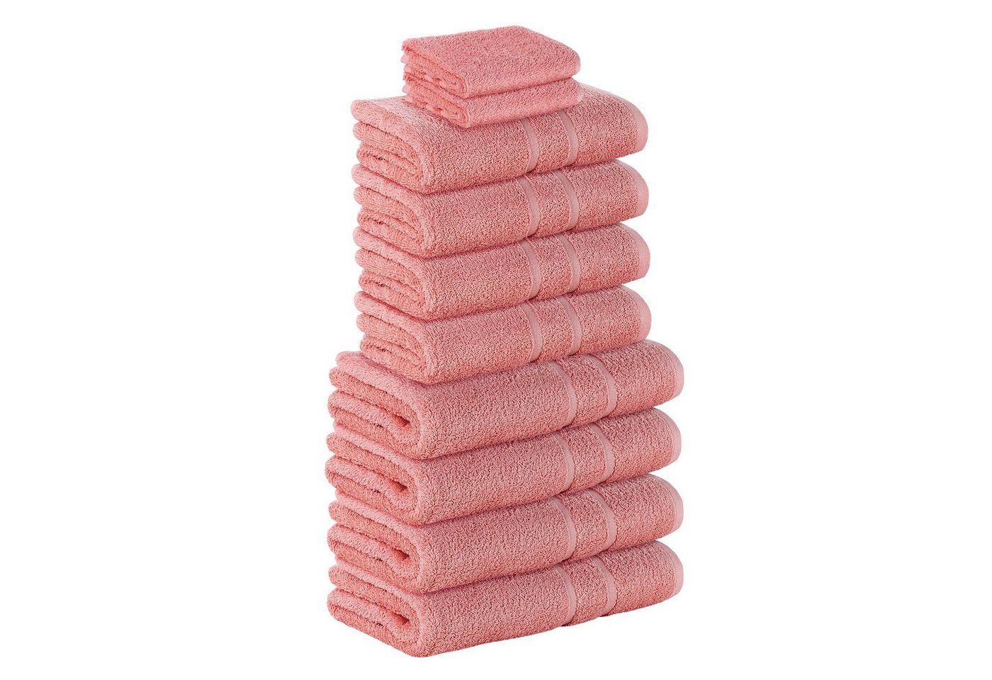 StickandShine Handtuch Set 2x Gästehandtuch 4x Handtücher 4x Duschtücher SET Baumwolle Frottee, (Spar-set), 100% Baumwolle 500 GSM von StickandShine