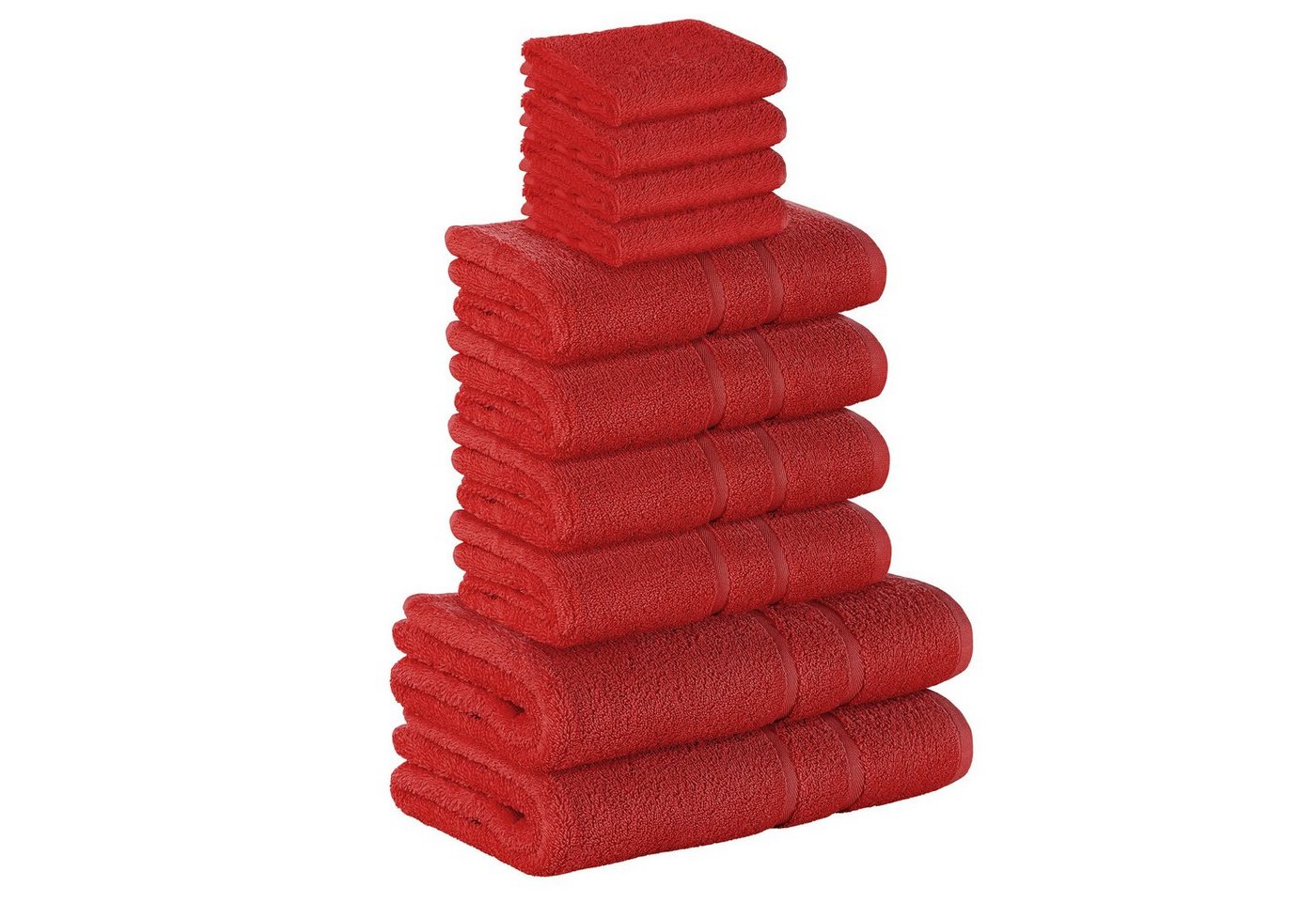 StickandShine Handtuch Set 4x Gästehandtuch 4x Handtücher 2x Duschtücher SET 100% Baumwolle, (Spar-SET) von StickandShine