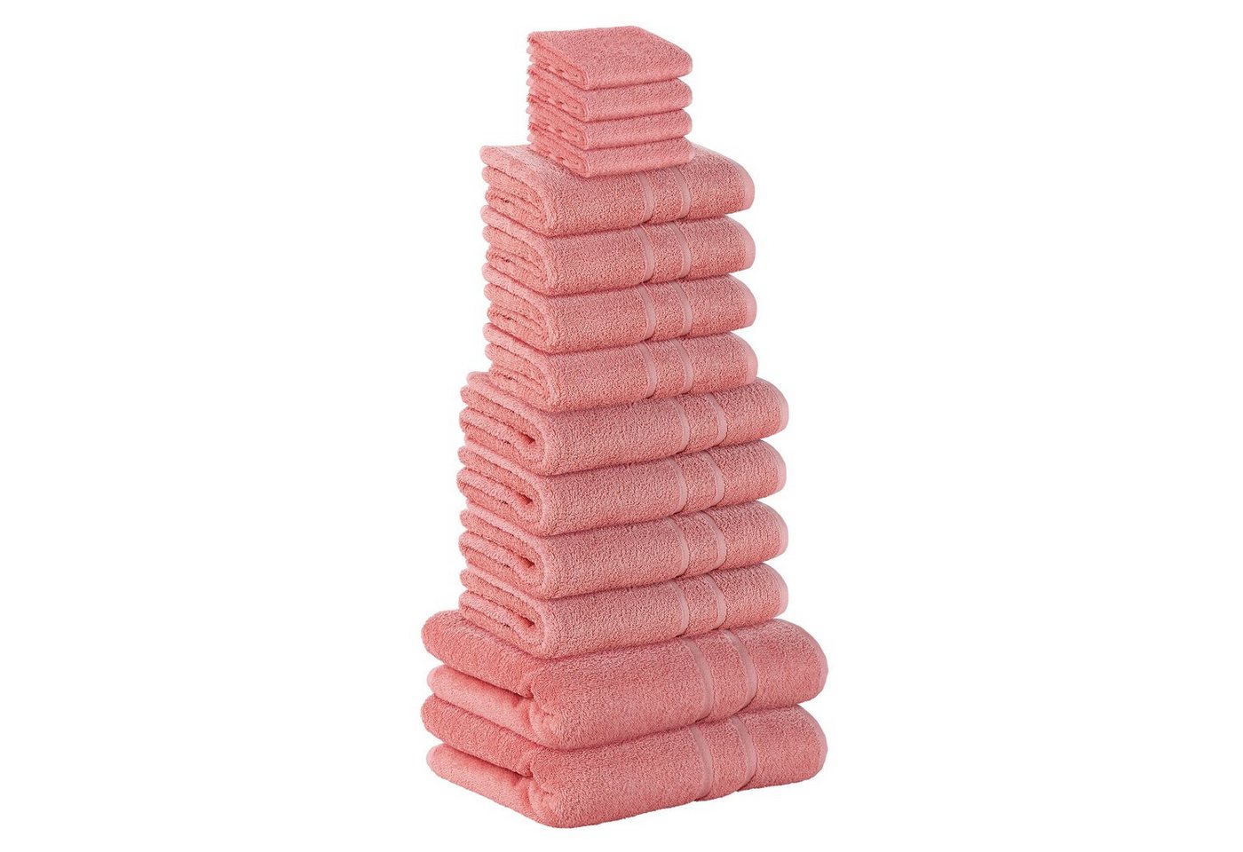StickandShine Handtuch Set 4x Gästehandtuch 4x Handtücher 4x Duschtücher 2x Bade SET Frottee, 100% Baumwolle 500 GSM von StickandShine
