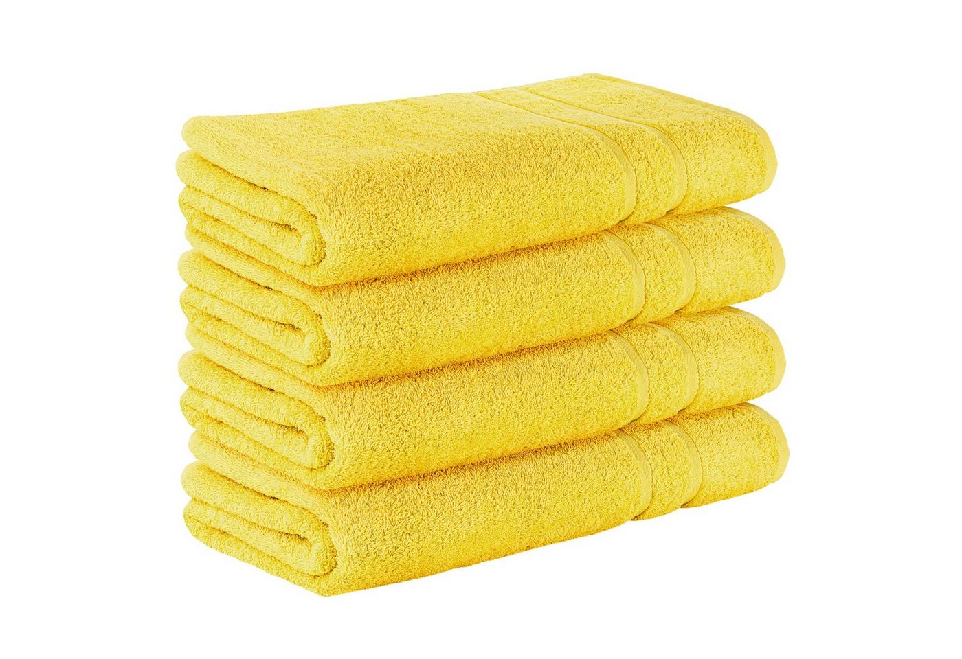 StickandShine Saunatuch 4er Set Premium Frottee Saunatücher 80x200 cm GELB Frottee von StickandShine