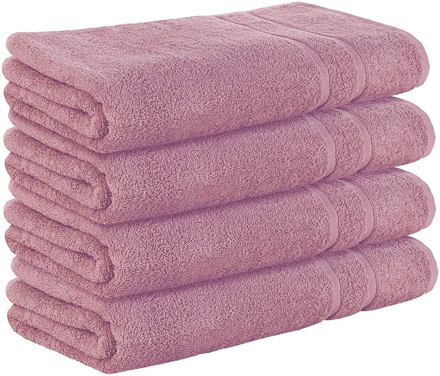 StickandShine Saunatuch 4er Set Premium Frottee Saunatücher 80x200 cm MAUVE Frottee von StickandShine