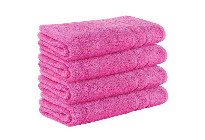 StickandShine Saunatuch 4er Set Premium Frottee Saunatücher 80x200 cm PINK Frottee von StickandShine