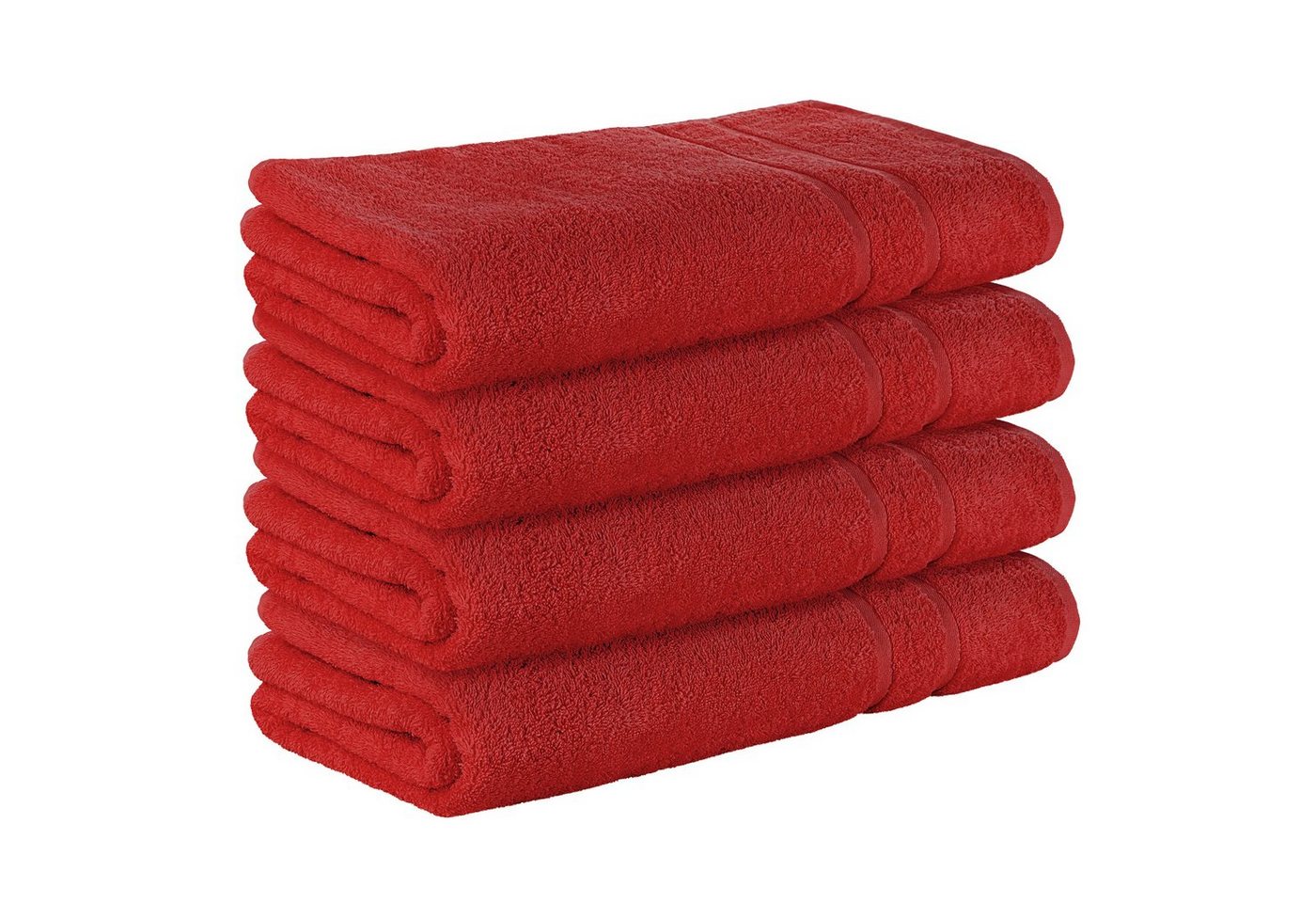 StickandShine Saunatuch 4er Set Premium Frottee Saunatücher 80x200 cm ROT 500g/m² aus 100% Baumwolle (4 Stück) 80 x 200 cm Saunatuch von StickandShine