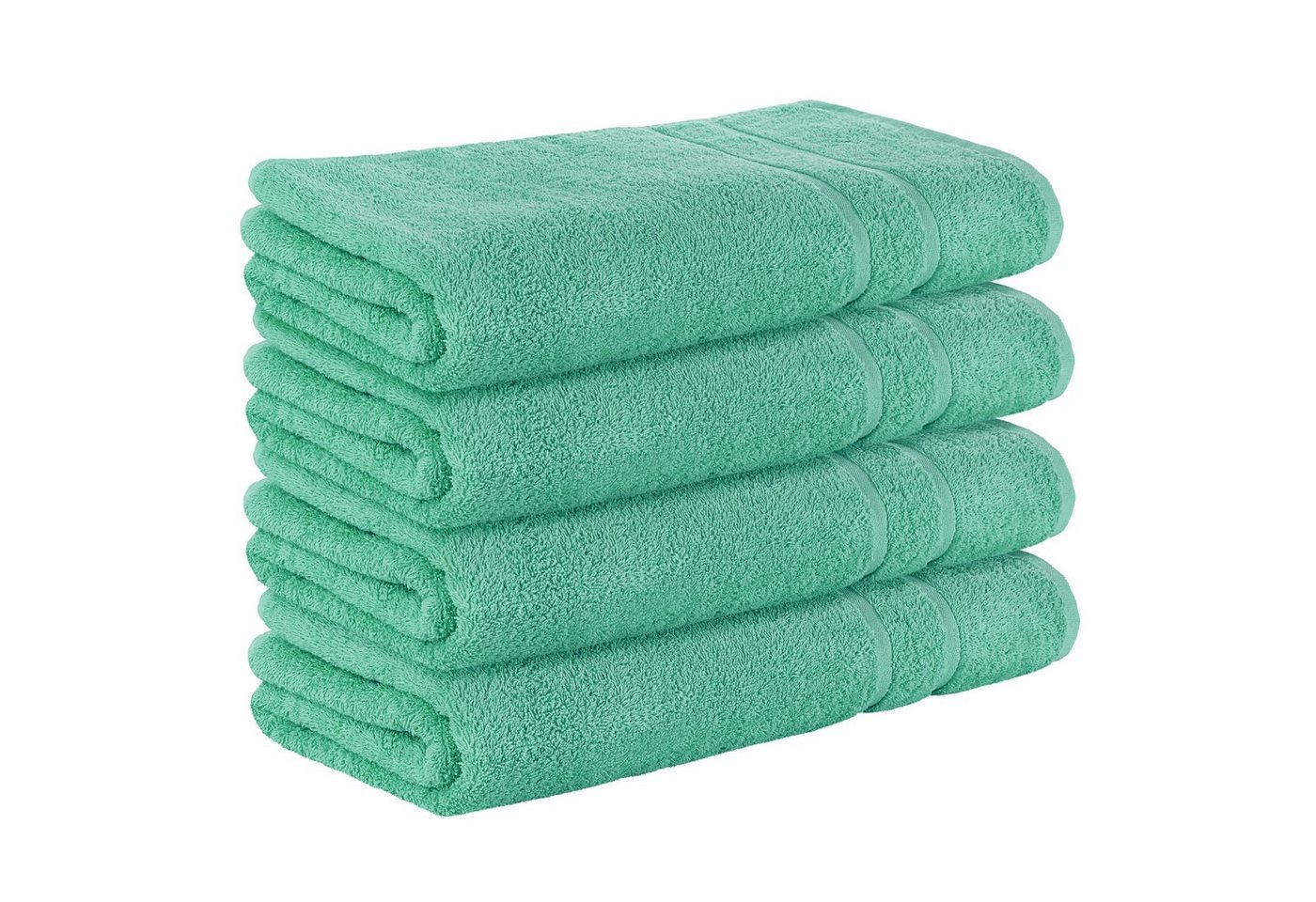 StickandShine Saunatuch 4er Set Premium Frottee Saunatücher 80x200 cm SMARAGDGRÜN Frottee von StickandShine