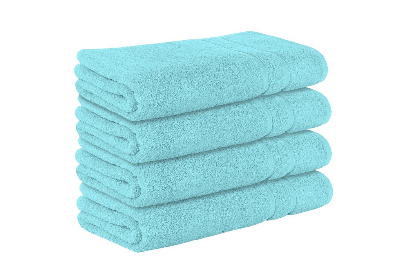 StickandShine Saunatuch 4er Set Premium Frottee Saunatücher 80x200 cm TÜRKIS Frottee von StickandShine