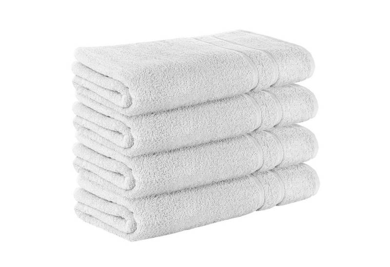 StickandShine Saunatuch 4er Set Premium Frottee Saunatücher 80x200 cm WEISS Frottee von StickandShine