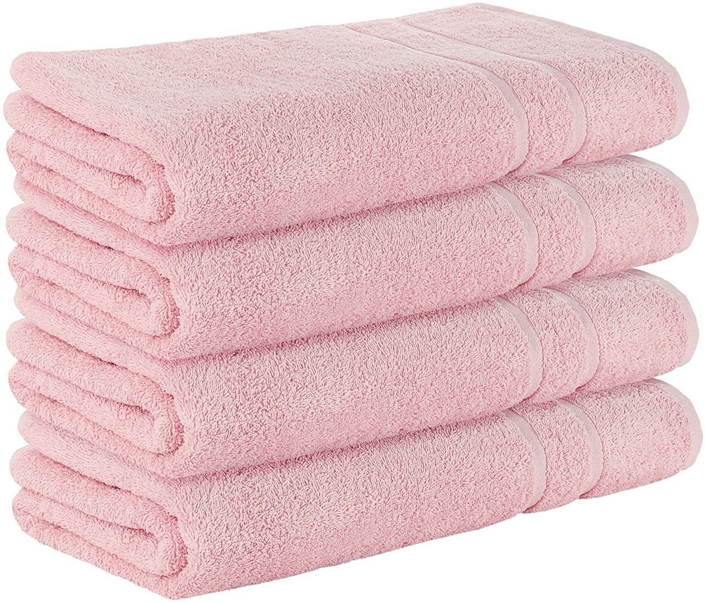 StickandShine Saunatuch 4er Set Premium Frottee Saunatücher 80x200 cm ZARTROSA Frottee von StickandShine