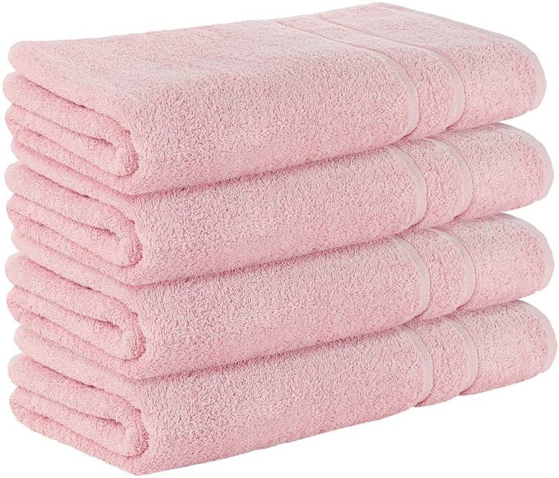 StickandShine Saunatuch 4er Set Premium Frottee Saunatücher 80x200 cm ZARTROSA Frottee von StickandShine