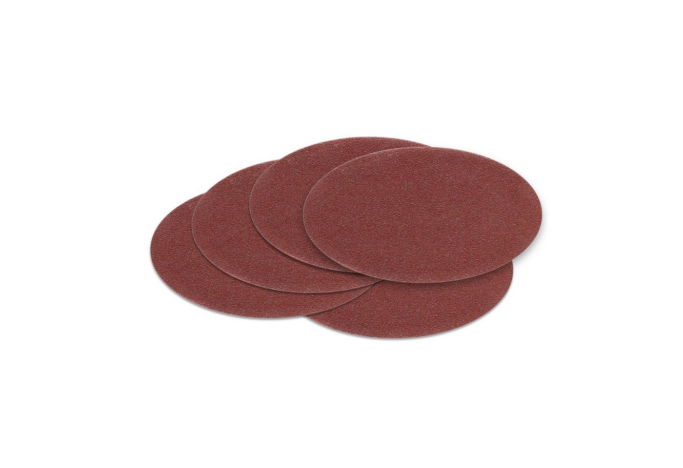 StickandShine Schleifscheibe 10 Stück / 125 mm Schleifscheiben OHNE Loch in Rot von Fein bis Grob zur Wahl Klett Scheiben Schleifpapier 10er SET von StickandShine