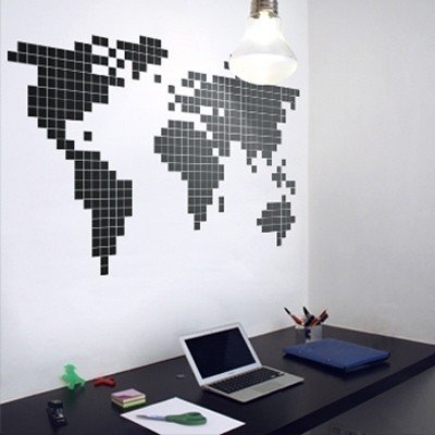 Stickaz SK007 - World Map - DIY Wandbild von Stickaz