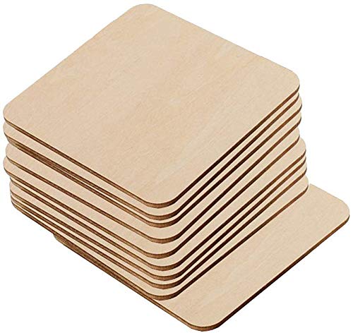 20 stücke Sperrholz Holz Untersetzer Holzscheiben zum Bemalen und Basteln Holz Streudeko für Rustikale Hochzeit Tischdeko DIY Handwerk (80mm) von Sticker_Design_Shop