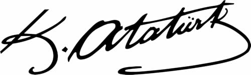 Atatürk Imza Unterschrift Auto Laptop Aufkleber Sticker Istanbul Türkiye (20 cm) von Sticker Design Shop