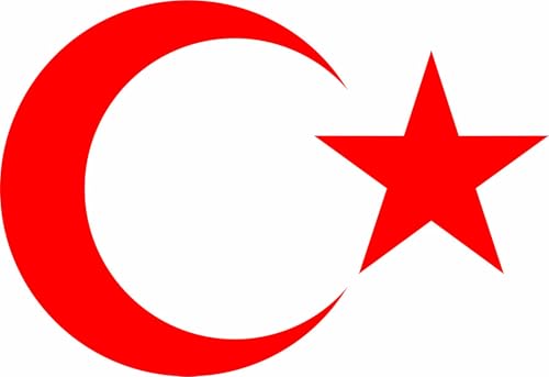 Ay Yıldız Halbmond mit Stern Aufkleber Sticker Auto Laptop Handy Türkiye Türkei Istanbul (30 cm) von Sticker Design Shop