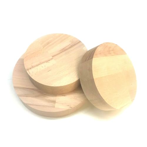 Buche Runde Holzscheibe Leimholz Holz Rund Scheibe Tischplatte Rundholz Scheiben Kreis Basteln (Stärke/Dicke 18mm, Ø 40mm) von Sticker Design Shop