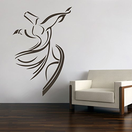 Mevlana Semazen Istanbul Türkiye Wandtattoo Wandaufkleber Wandsticker Wohnzimmer Auto Laptop Aufkleber Sticker (15 x 10 cm, per Mail) von Sticker Design Shop