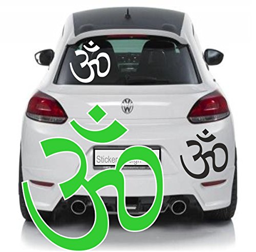 Om Symbol AUM Indien Inde Auto Laptop Aufkleber Sticker Wandtattoo Wandaufkleber Wandsticker Wohnzimmer Kinderzimmer (10 cm) von Sticker Design Shop