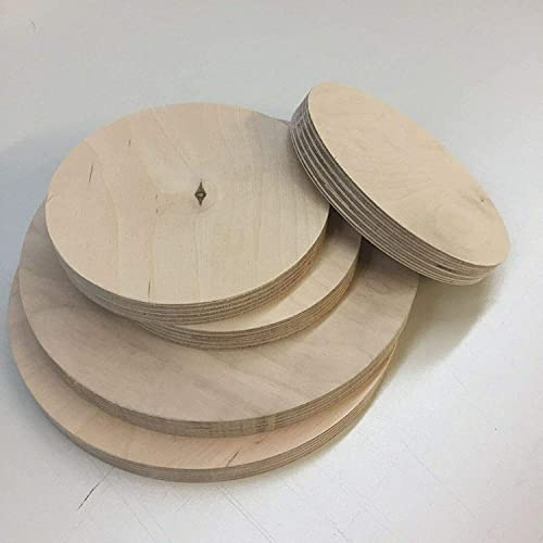 Runde Holzscheibe Holz Rund Birke Multiplexplatte Scheibe Multiplex Tischplatte Rundholz (Ø 300mm, Stärke/Dicke: 9mm) von Sticker Design Shop