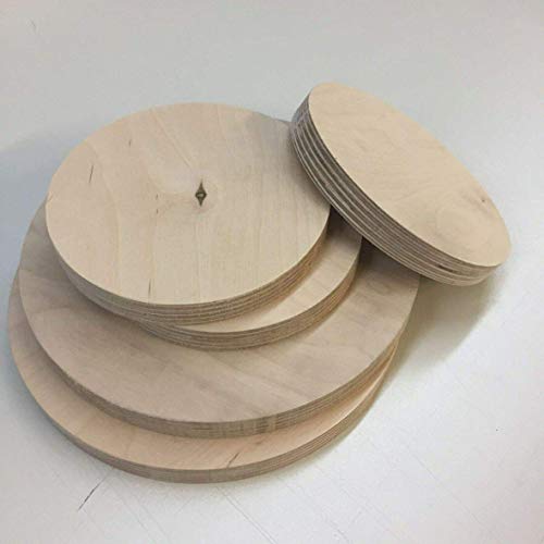 Runde Holzscheibe Holz Rund Birke Multiplexplatte Scheibe Multiplex Tischplatte Rundholz (Stärke/Dicke 21mm, Ø 320mm) von Sticker_Design_Shop